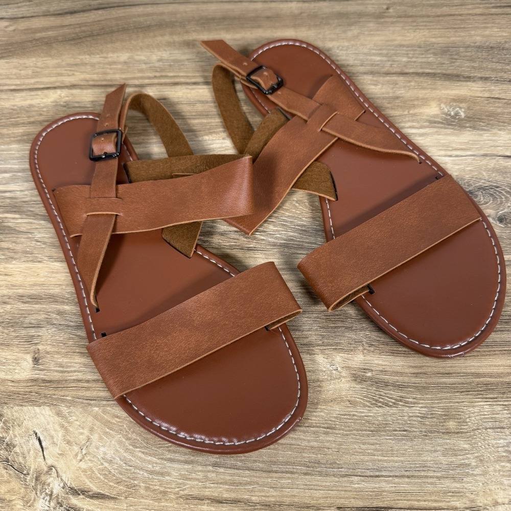 Unbranded‎ Gladiator Sandal Women's Medium Brown Casual Size 39